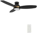 52" Low Profile Ceiling Fan with Dimmable LED Light, Modern Ceiling Fan with reversible DC motor, Controlled by APP, Remote