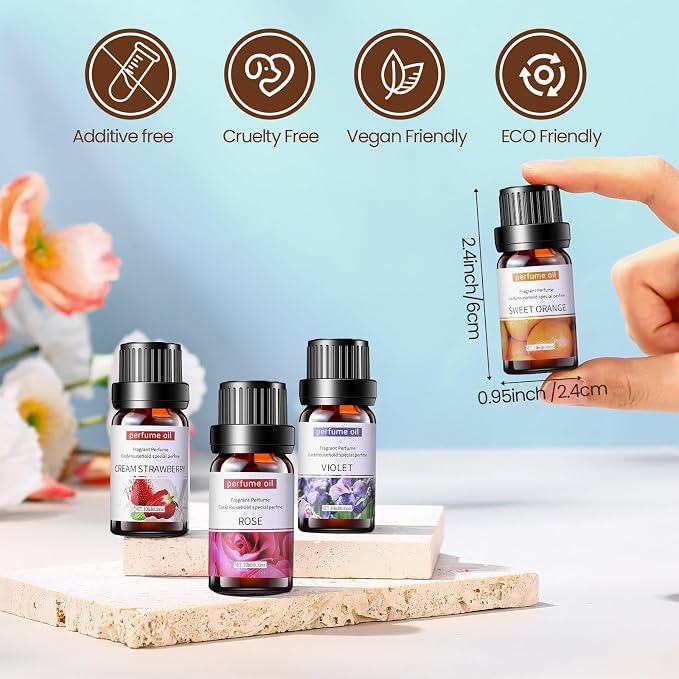 52 Pcs Essential Oils Set 10ml Fragrance Oil Aromatherapy Kit for Diffuser Humidifier Aromatherapy-Oils for Candle Making