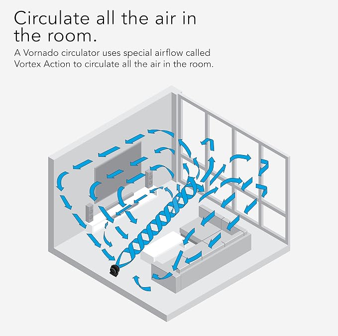 52 Whole Room Air Circulator Fan with 3 Speeds, Black in Black., alternate view 4
