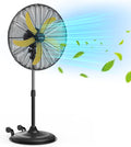 5300 CFM 20" High Velocity Oscillating Pedestal Fan, 3-Speed Professional Standing Fan, Heavy Duty Industrial Fan with