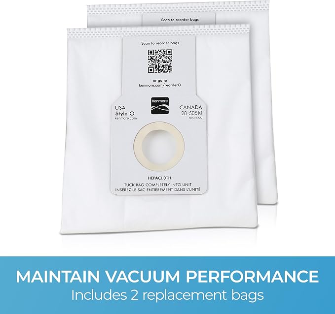 53294 Style O HEPA Cloth Vacuum Bags for Upright Vacuum Cleaners 6 Pack, alternate product view 3
