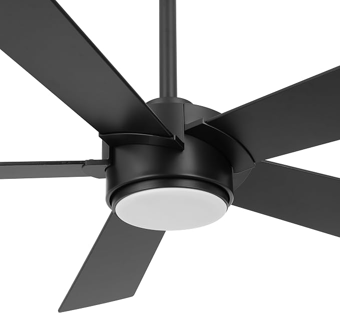54" Ceiling Fan with Light and Remote Control, Modern Dimmable LED Light, 6-Speed Noiseless Reversible DC Motor, 5 Plywood