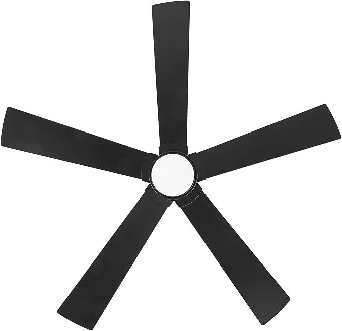 54" Ceiling Fan with Light and Remote Control, Modern Dimmable LED Light, 6-Speed Noiseless Reversible DC Motor, 5 Plywood