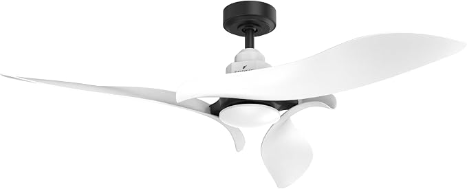 54” Modern Ceiling Fan with Light and Remote Control, Ultra Quiet DC Motor, 6-Speed Reversible Fan with Timer, Dimmable LED