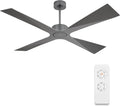 54" Wet Rated Outdoor Ceiling Fan without Lights, 4 ABS Plastic Blades, 6-Speed Reversible Quiet DC Motor, Waterproof Ceiling