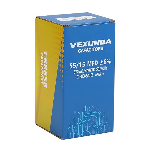 55/15 uF 55+15 MFD 370VAC or 440VAC Dual Run Start Round A/C Capacitor CBB65 Air Conditioner Capacitors for AC, alternate