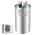 55+15 uF±6% 370/440V CBB65 Dual Run Round Capacitor for AC Motor, HVAC Capacitor, Air Conditioner Replacement