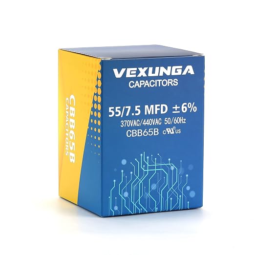 55/7.5 uF 55+7.5 MFD 370V or 440V Dual Run Start Round A/C Capacitor CBB65 CBB65B Air Conditioner Capacitors for, alternate