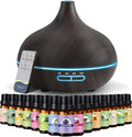550ml Aromatherapy Diffuser with 15x10mL Essential Oils, Ultrasonic Technology, Remote Control for Home Office, product image