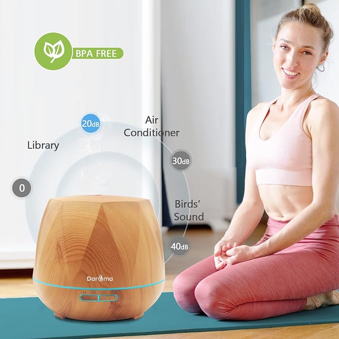 550ml Essential Oil Diffuser, Upgraded Remote Control 6 in 1 Aromatherapy Ultrasonic Cool Mist Humidifier, alternate product