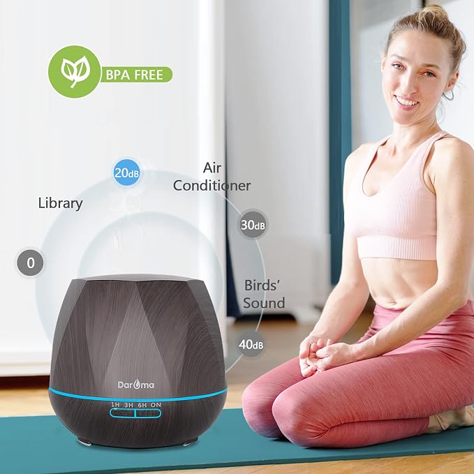 550ml Essential Oil Diffuser, Upgraded Remote Control 6 in 1 Aromatherapy Ultrasonic Cool Mist Humidifier, alternate product