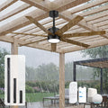 56 Inch Outdoor Ceiling Fan for Patios Waterproof, All-Weather Wet-Rated High CFM 7-Blade Fan, Smart Alexa/App/Remote