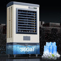56′′ Swamp Cooler Air Conditioner, 8979CFM Portable Evaporative Coolers with 36 Gal Tank,120°Oscillation, Outdoor Cooling Fan