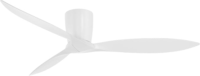 56" Tre Matte White Indoor/Outdoor Hugger Ceiling Fan, alternate product view 2