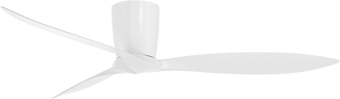 56" Tre Matte White Indoor/Outdoor Hugger Ceiling Fan, alternate product view 6