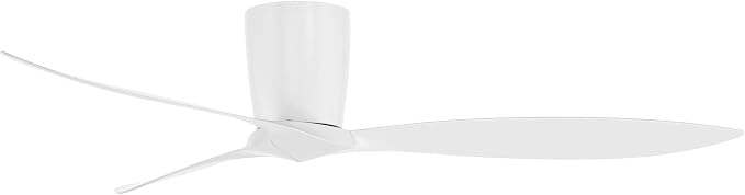 56" Tre Matte White Indoor/Outdoor Hugger Ceiling Fan, alternate product view 7