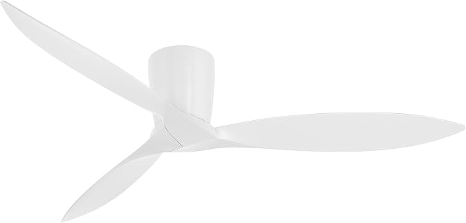 56" Tre Matte White Indoor/Outdoor Hugger Ceiling Fan, alternate product view 8