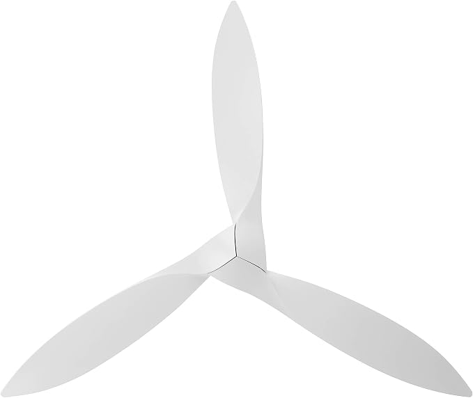 56" Tre Matte White Indoor/Outdoor Hugger Ceiling Fan, alternate product view 9