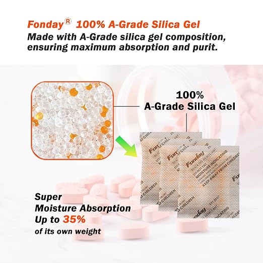 5g x 60 packs Rechargeable Silica Gel Desiccant Packets Fast Reactivate Desiccant Bags Moisture Indicating, alternate view 4
