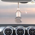 5PCS Hanging Car Air Freshener, Auto Interior Decoration 8 ml Oil Diffuser Perfume Aromatherapy Pendant Empty Glass Bottle