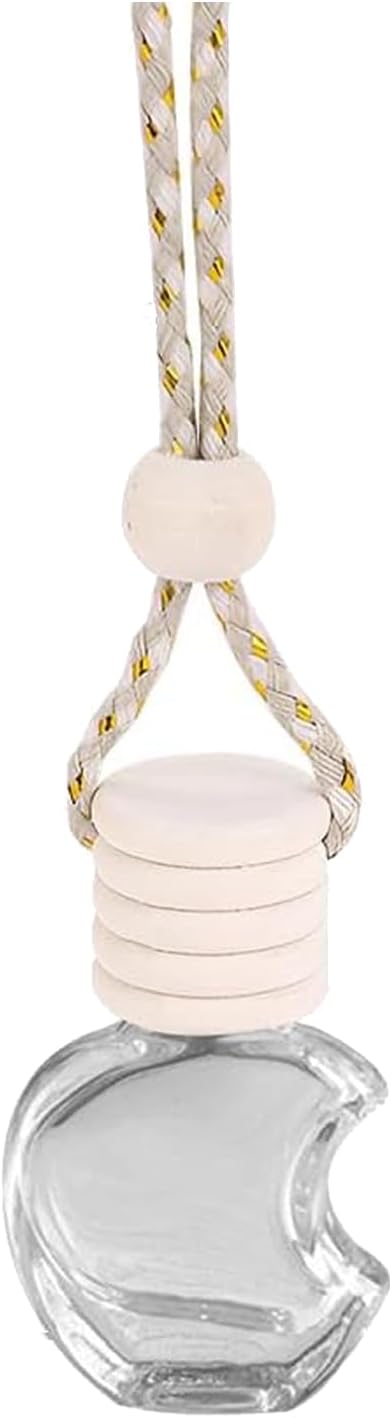 5PCS Hanging Car Air Freshener, Auto Interior Decoration 8 ml Oil Diffuser Perfume Aromatherapy Pendant Empty Glass Bottle