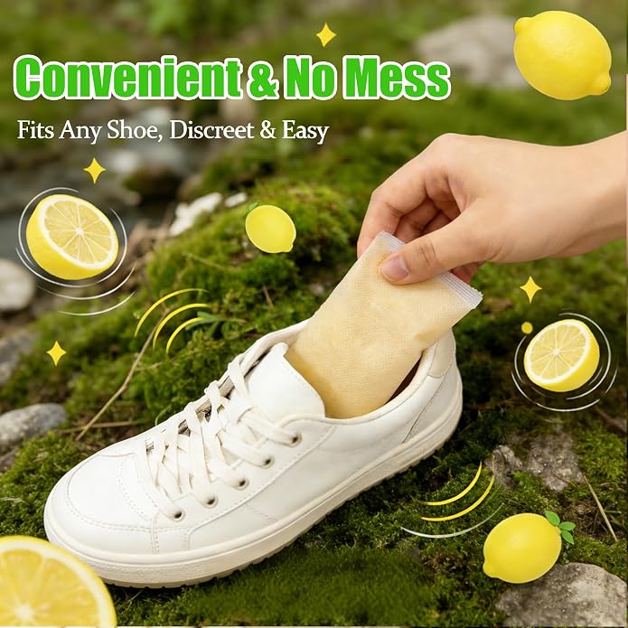 5PCS Lemon Fresh Scent Shoe Deodorizer Suitable for All Types of Footwear, Keeps Air Fresh and Purifies Shoe Odors, alternate