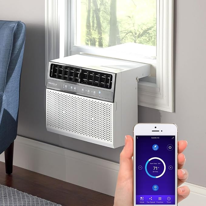 6,000 BTU Over-the-Sill Air Conditioner: WiFi Enabled, Quiet Operation, Window View Friendly (Up to 11" Sill Width)