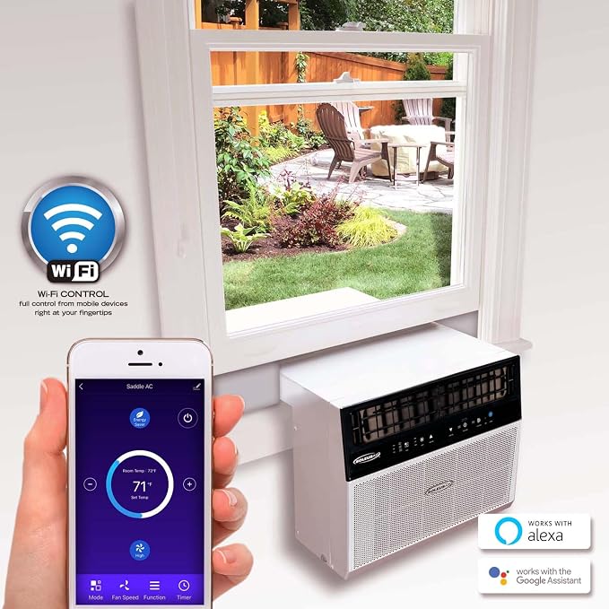 6,000 BTU Over-the-Sill Air Conditioner: WiFi Enabled, Quiet Operation, Window View Friendly (Up to 11" Sill Width)