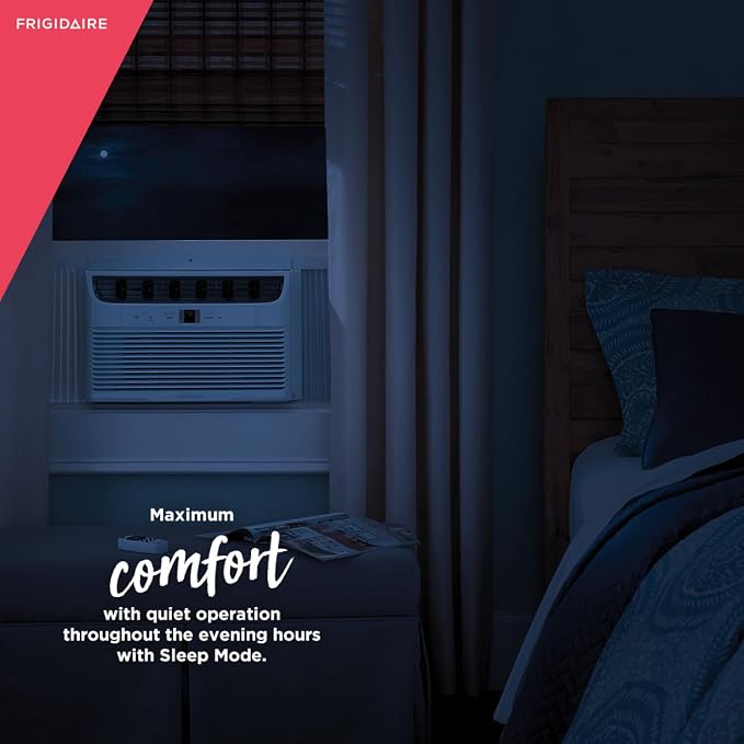 6,000 BTU Smart Window Air Conditioner & Dehumidifier, 115V, Cools up to 250 Sq. Ft. for Apartment, Dorm Room & Small/Medium