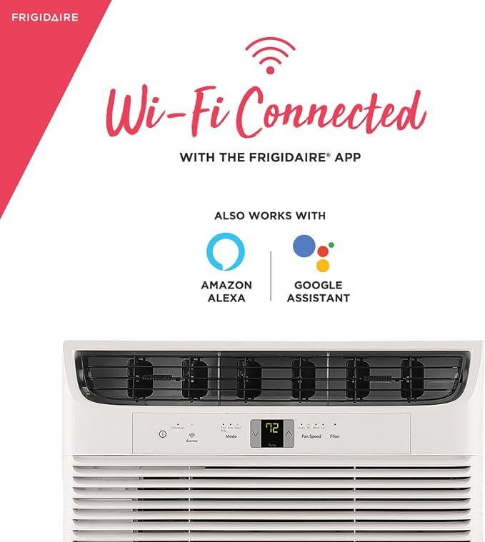 6,000 BTU Smart Window Air Conditioner & Dehumidifier, 115V, Cools up to 250 Sq. Ft. for Apartment, Dorm Room & Small/Medium