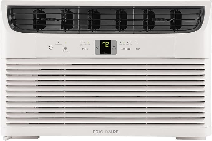 6,000 BTU Smart Window Air Conditioner & Dehumidifier, 115V, Cools up to 250 Sq. Ft. for Apartment, Dorm Room & Small/Medium