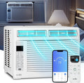 6,000 BTU Smart Window Air Conditioner with Wi-Fi Connected, Window AC Unit Cools up to 250 Sq.Ft., Remote/App Control, with