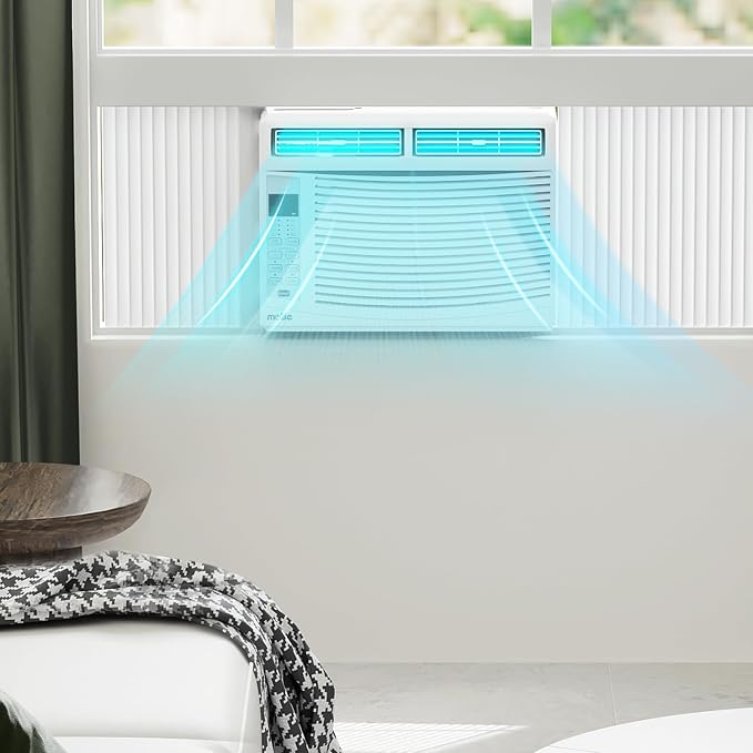6,000 BTU Smart Window Air Conditioner with Wi-Fi Connected, Window AC Unit Cools up to 250 Sq.Ft., Remote/App Control, with
