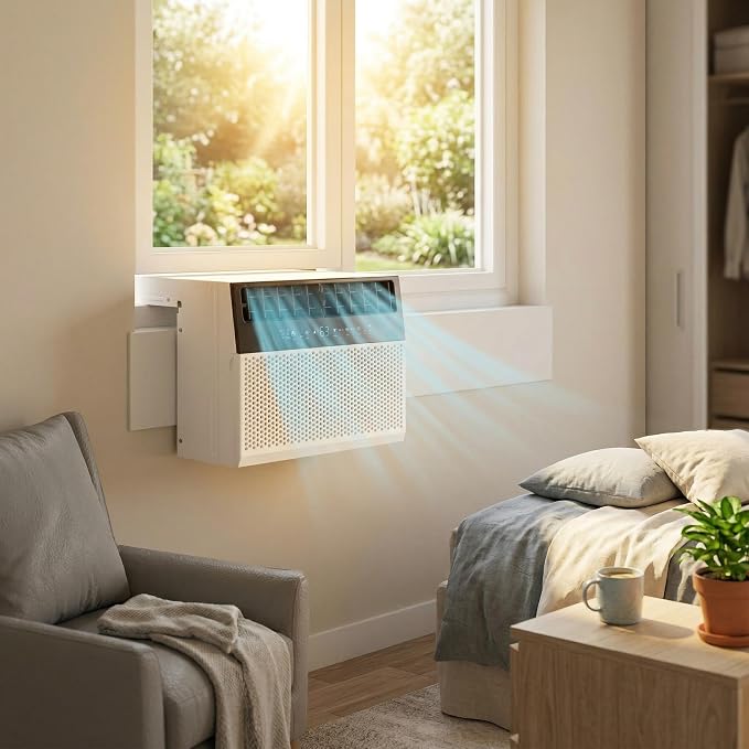 6,000 BTU U-Shaped Window Air Conditioner with Smart App & Remote, 6-in-1 Cooling, Cools Up to 300 Sq.Ft, Ultra Quiet, Energy