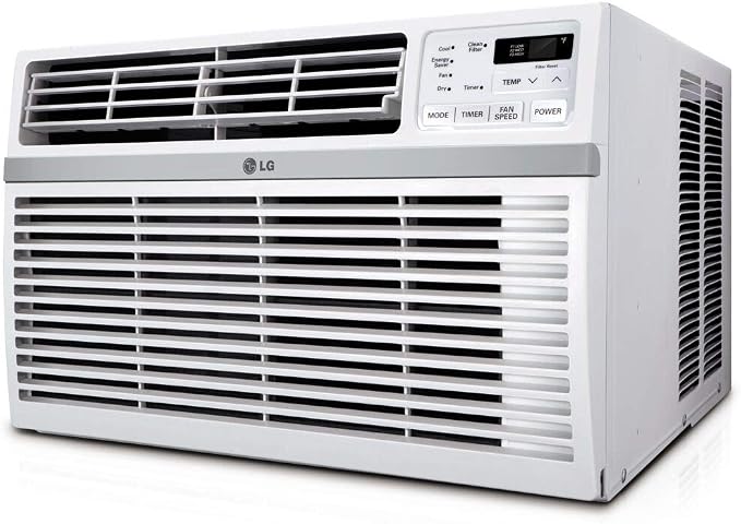 6,000 BTU Window AC Unit, Cools 250 Sq.Ft. (10' x 25' Room Size), Quiet Operation, Electronic Control with Remote, 3 Cooling