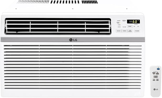 6,000 BTU Window AC Unit, Cools 250 Sq.Ft. (10' x 25' Room Size), Quiet Operation, Electronic Control with Remote, 3 Cooling
