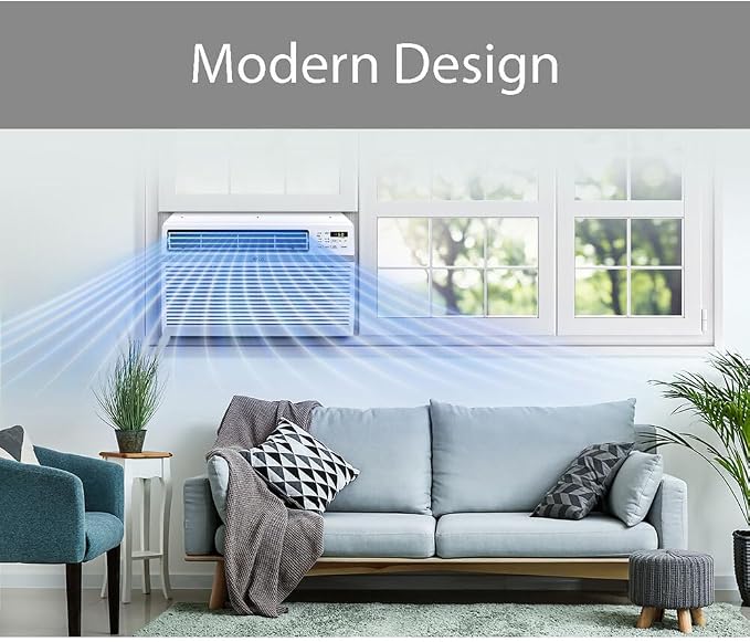 6,000 BTU Window AC Unit, Cools 250 Sq.Ft. (10' x 25' Room Size), Quiet Operation, Electronic Control with Remote, 3 Cooling