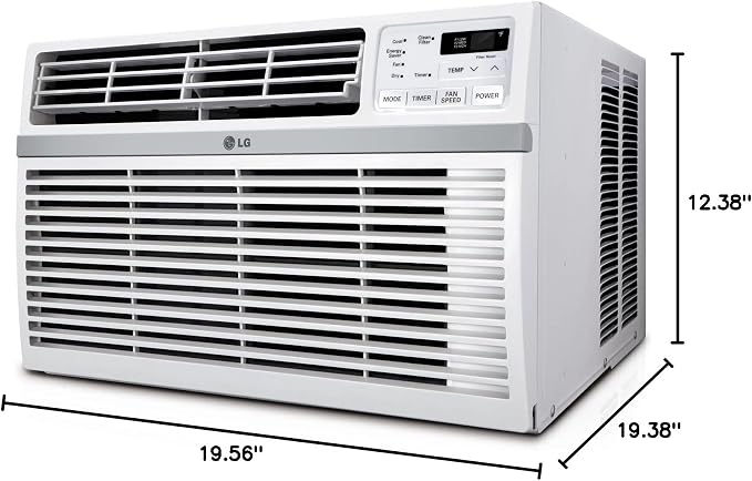 6,000 BTU Window AC Unit, Cools 250 Sq.Ft. (10' x 25' Room Size), Quiet Operation, Electronic Control with Remote, 3 Cooling