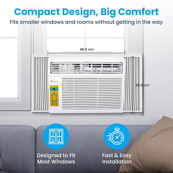 6,000 BTU Window Air Conditioner, Cools Up to 250 Sq. Ft., Easy to Use, Washable Filter, alternate product view 6