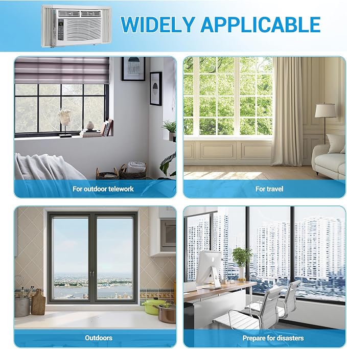 6,000 Btu Window Air Conditioner, Cools Up to 250 Sq. Ft with Cooling, Dehumidifier, 3 Fan Speed, Window-Mounted Room Ac