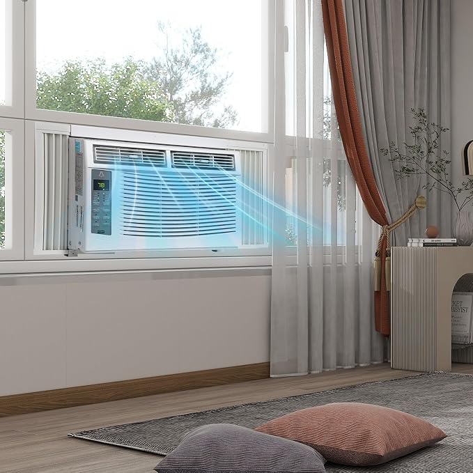 6,000 BTU Window Air Conditioner, Cools up to 250 Sq.Ft. for Bedrooms and Small Rooms, Quiet AC Unit with Remote, alternate