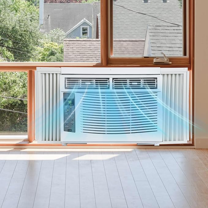 6,000 BTU Window Air Conditioner, Cools up to 250 Sq.Ft. for Bedrooms and Small Rooms, Quiet AC Unit with Remote, alternate