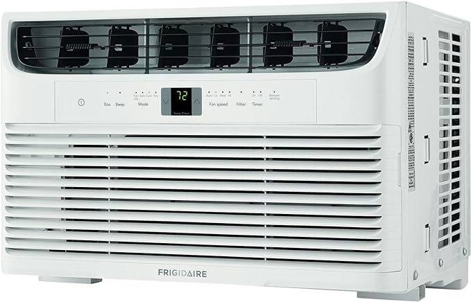 6,000 BTU Window Air Conditioner & Dehumidifier, 115V, Cools up to 250 Sq. Ft. for Apartment, Dorm Room & Small/Medium Rooms