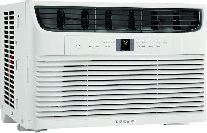 6,000 BTU Window Air Conditioner & Dehumidifier, 115V, Cools up to 250 Sq. Ft. for Apartment, Dorm Room & Small/Medium Rooms