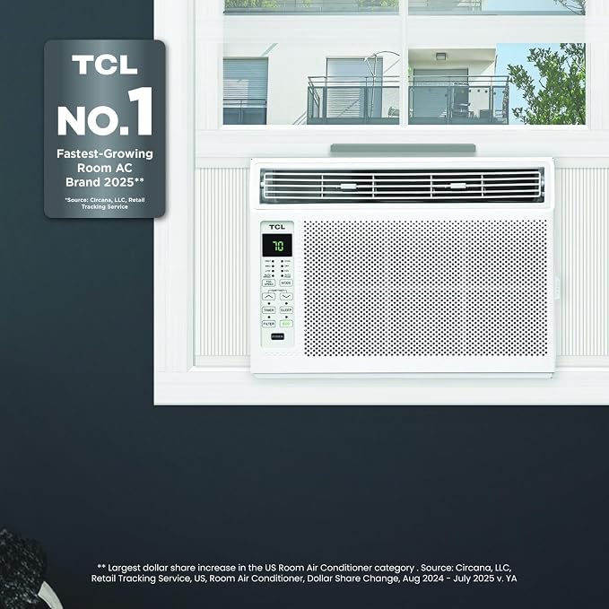 6,000 BTU Window Air Conditioner, Fan & Dehumidifier, 250 Sq. Ft., Remote Control, Easy-to-Use, Reusable Filter - H6W23W