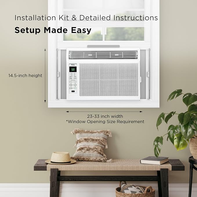 6,000 BTU Window Air Conditioner, Fan & Dehumidifier, 250 Sq. Ft., Remote Control, Easy-to-Use, Reusable Filter - H6W23W