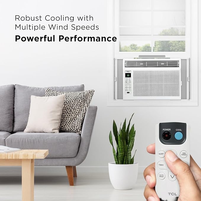 6,000 BTU Window Air Conditioner, Fan & Dehumidifier, 250 Sq. Ft., Remote Control, Easy-to-Use, Reusable Filter - H6W23W