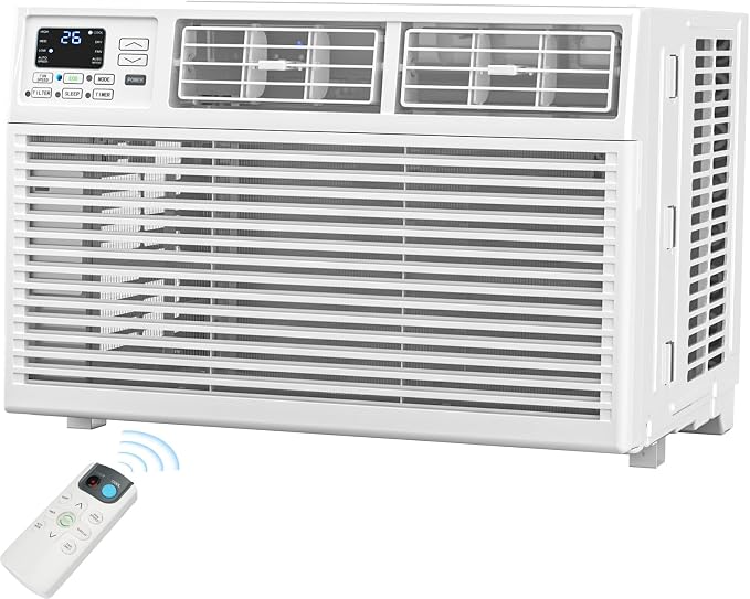 6,000 BTU Window Air Conditioner, Window AC Unit, Cools Rooms up to 250 Sq.Ft., 6 in 1 Modes Air Conditioner Window Unit with