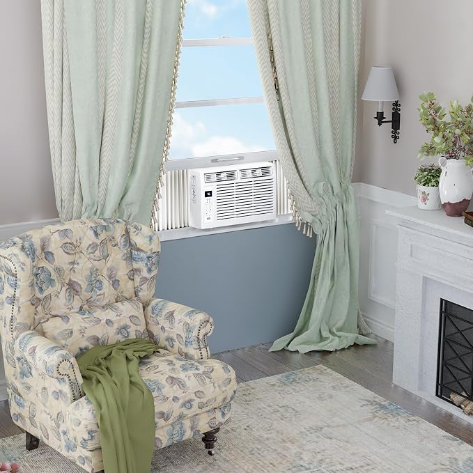 6,000 BTU Window Air Conditioner, Window AC Unit with Cooling, Dry Function, 4 Fan Speeds, 24H Timer & Sleep Mode, alternate
