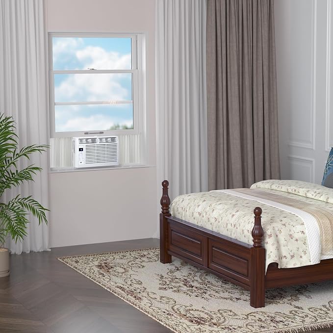 6,000 BTU Window Air Conditioner, Window AC Unit with Cooling, Dry Function, 4 Fan Speeds, 24H Timer & Sleep Mode, alternate